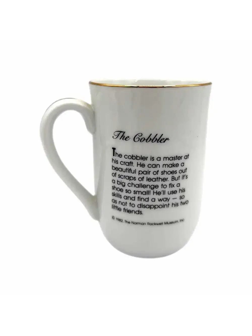 Vintage 1982 Norman Rockwell “The Cobbler” Porcelain Mug – Museum Collection